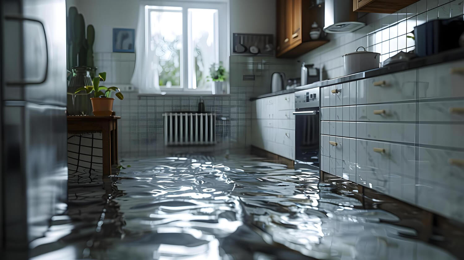 Water damage restoration inside a Georgia property
